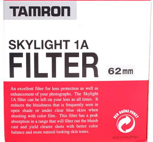 Filtr Tamron Skylight 1A 62 mm