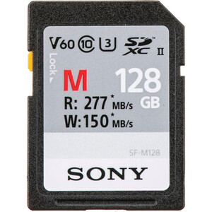 Karta pamięci Sony SDHC UHS-II 128 GB z serii M (U3) R: 277 MB/s W: 150 MB/s
