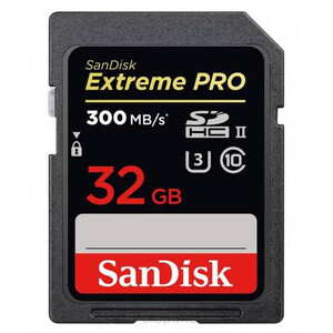SanDisk Extreme Pro SDHC 32 GB UHS-II 300/260 MB/s 4K U3