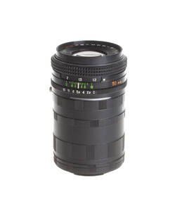 Obiektyw Helios 2/50 z bagnetem Nikon F + pierścienie pośrednie