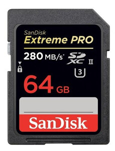Karta Sandisk Extreme Pro SDXC 64GB UHS-II 280 MB/s 4K U3