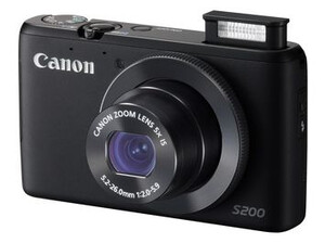 Aparat cyfrowy Canon PowerShot S200 czarny + etui Canon i karta 16GB SDHC Sandisk