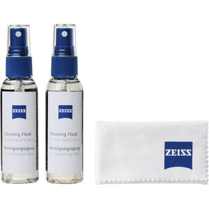 Zestaw czyszczący Carl Zeiss 2x płyn czyszczący + ściereczka z mikrofibry 18x18cm (Cleaning Fluid 2096-686)