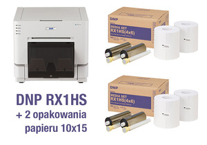 Drukarka termosublimacyjna DNP DS-RX1HS + 2 kartony papieru 10x15