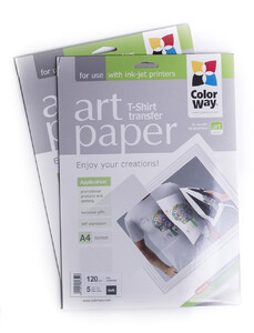 Papier ColorWay ART T-Shirt transfer A4 120g/m2 5 szt. 