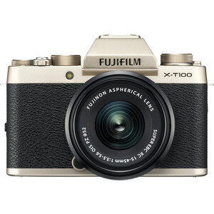 Aparat cyfrowy FujiFilm X-T100 złoty + ob. XC 15-45 mm f/3.5-5.6 OIS PZ 