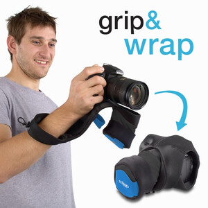 Pasek Miggo Grip&Wrap DSLR BB70 czarno-niebieski