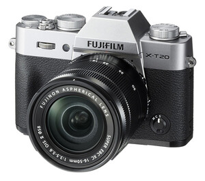 Aparat cyfrowy FujiFilm X-T20 + 16-50 mm srebrny + karta Sandisk 32GB 90MB/s